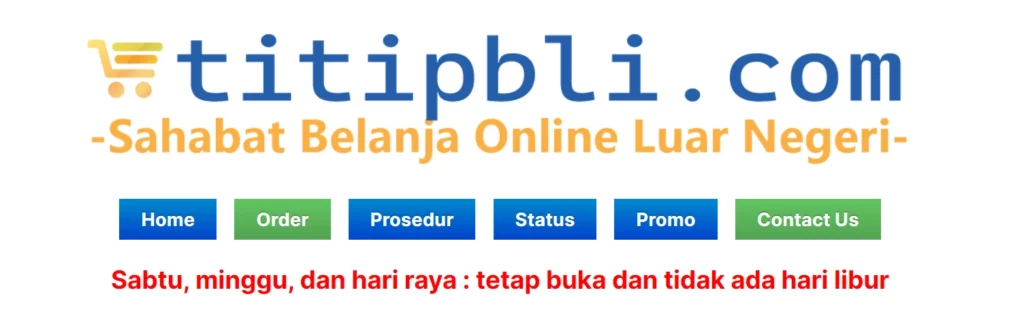 tampilan situs titipbli.com